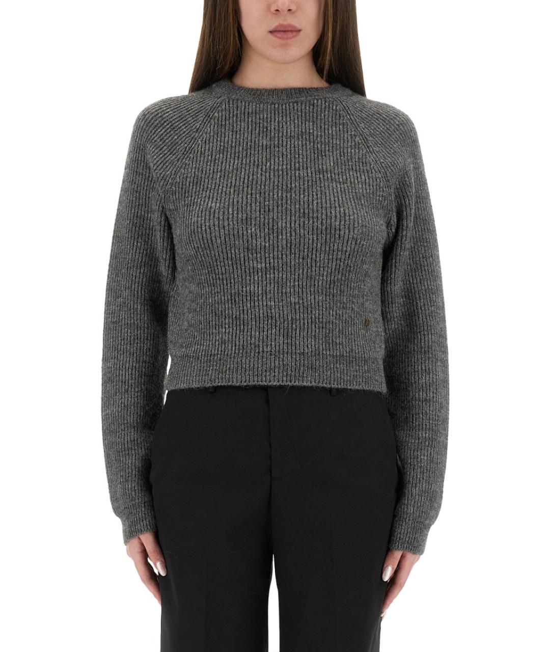 MOSCHINO Серый шерстяной джемпер / свитер, фото 5