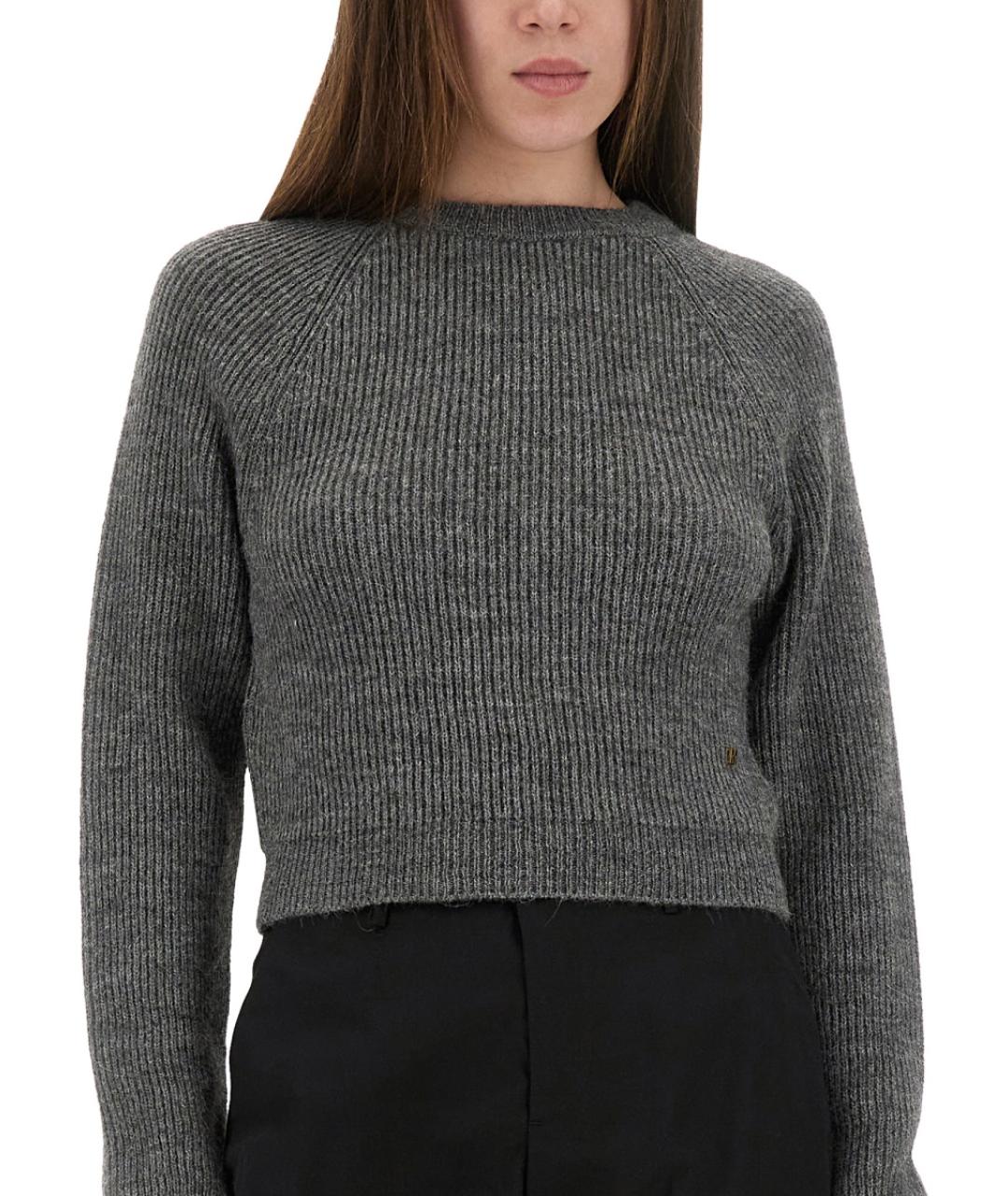 MOSCHINO Серый шерстяной джемпер / свитер, фото 4