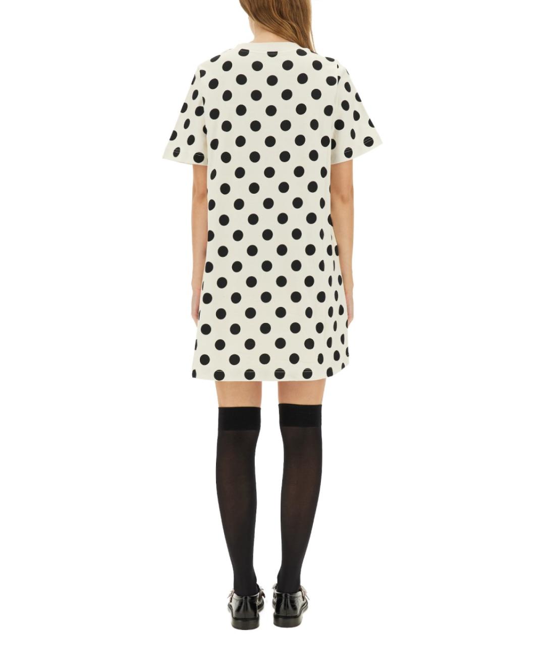 MOSCHINO Белое хлопковое повседневное платье, фото 3