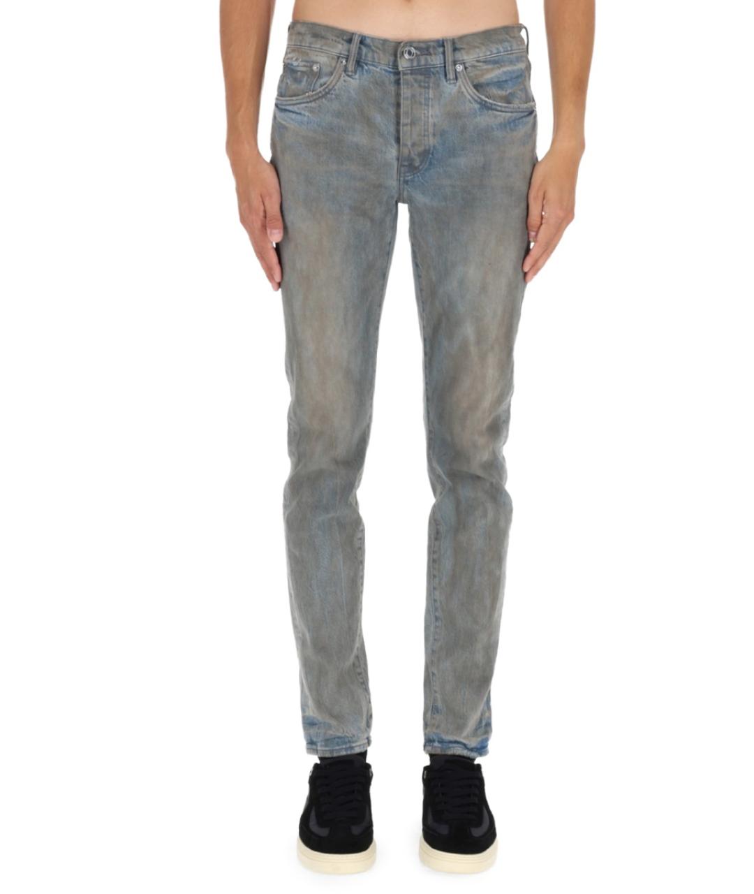 PURPLE Синие хлопко-эластановые джинсы скинни, фото 5