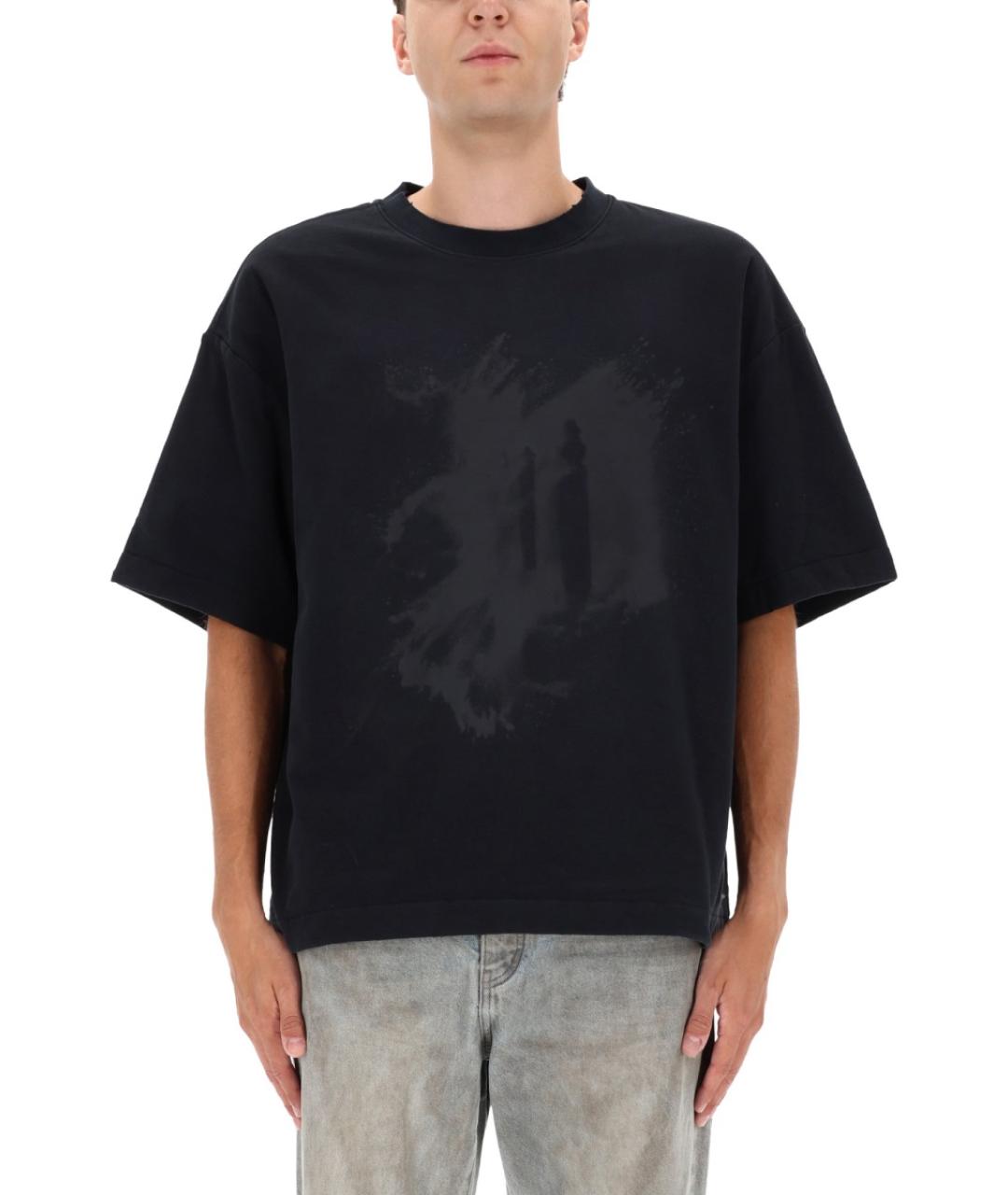 PURPLE Черная хлопковая футболка, фото 5