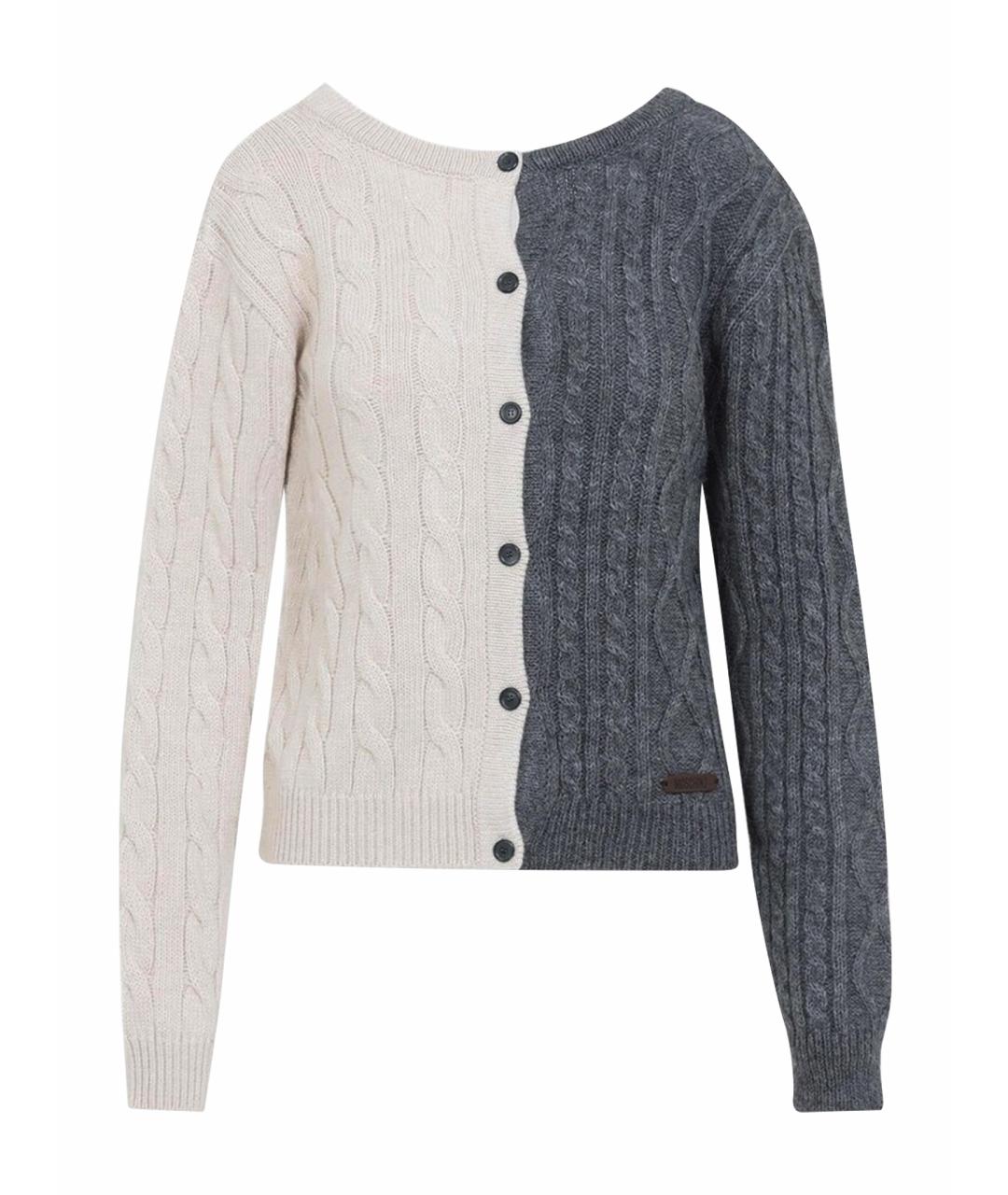 MOSCHINO Серый шерстяной джемпер / свитер, фото 1