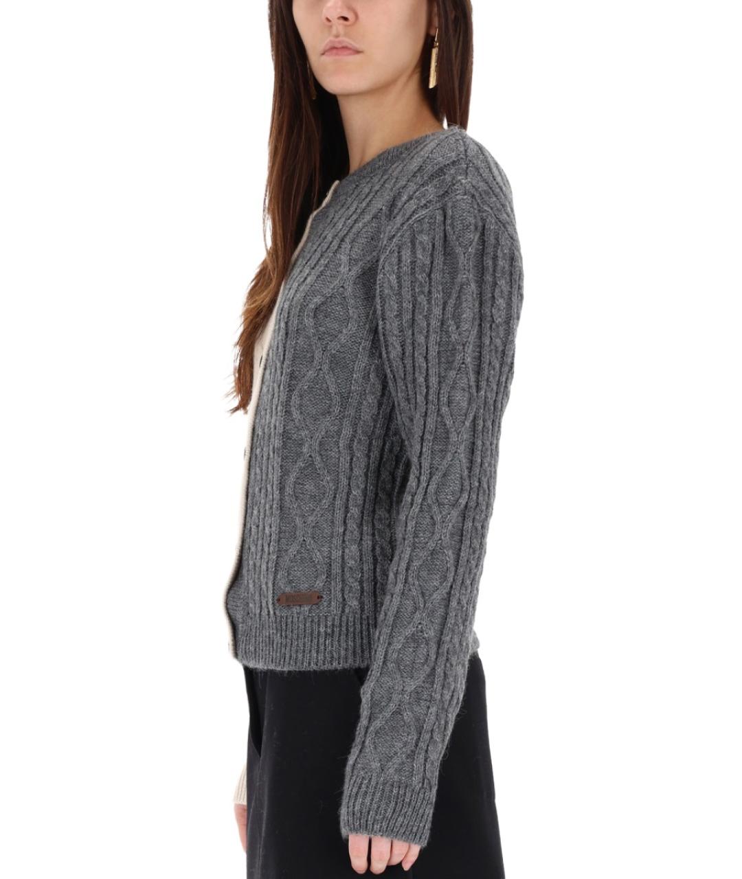 MOSCHINO Серый шерстяной джемпер / свитер, фото 4