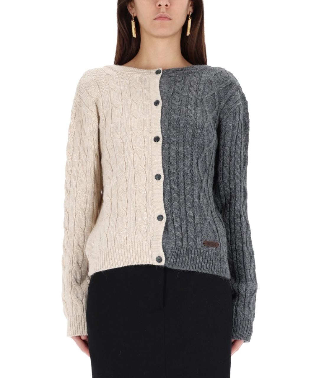 MOSCHINO Серый шерстяной джемпер / свитер, фото 5