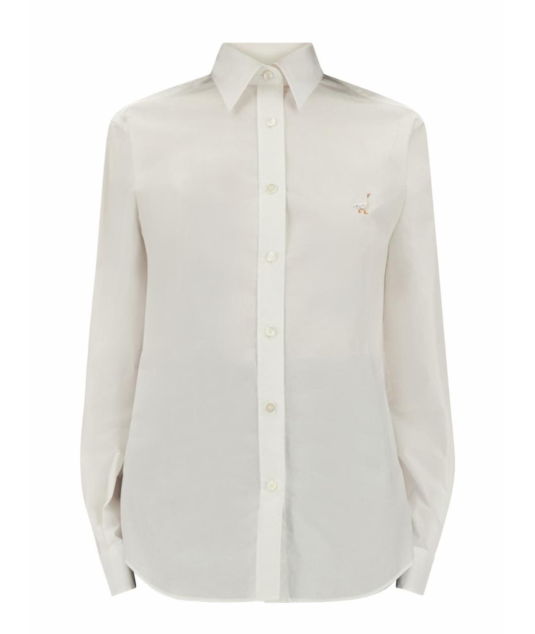 MOSCHINO Белая хлопковая рубашка, фото 1