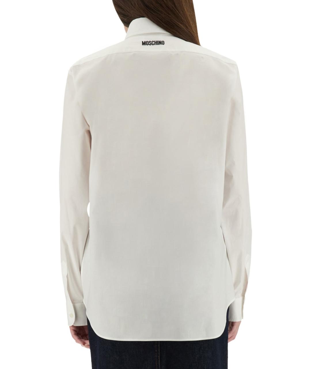 MOSCHINO Белая хлопковая рубашка, фото 3