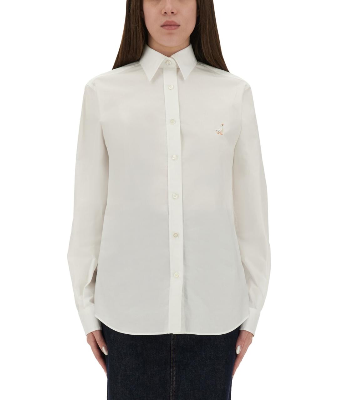 MOSCHINO Белая хлопковая рубашка, фото 5