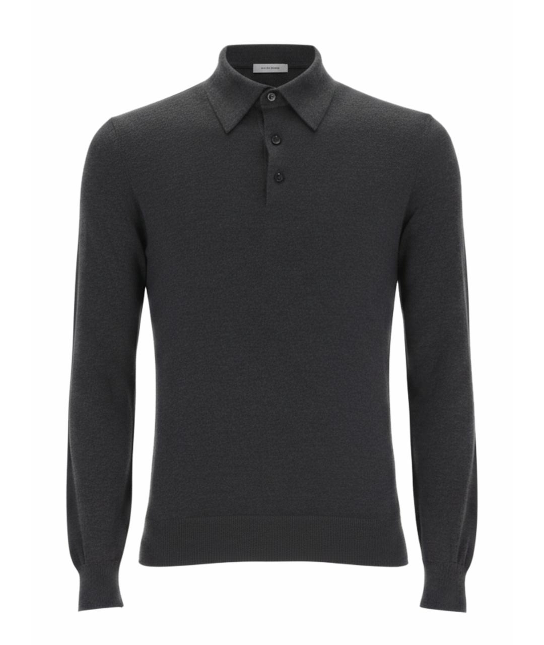 ZEGNA Антрацитовое поло с коротким рукавом, фото 1