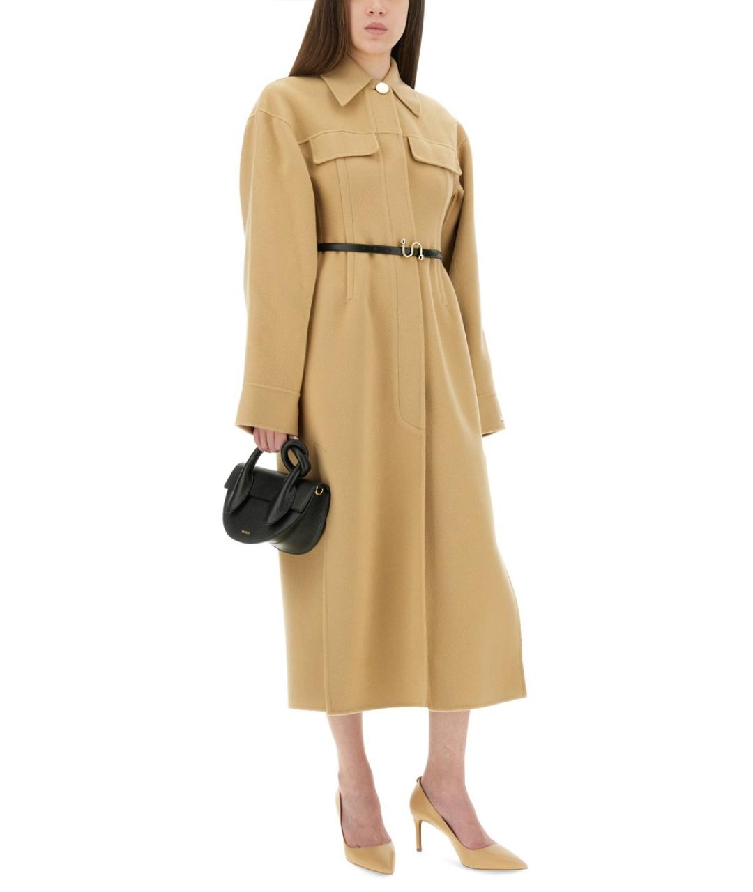 SPORTMAX Бежевое шерстяное пальто, фото 2