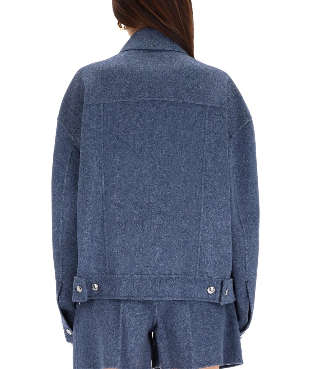 SPORTMAX Синяя шерстяная куртка, фото 3