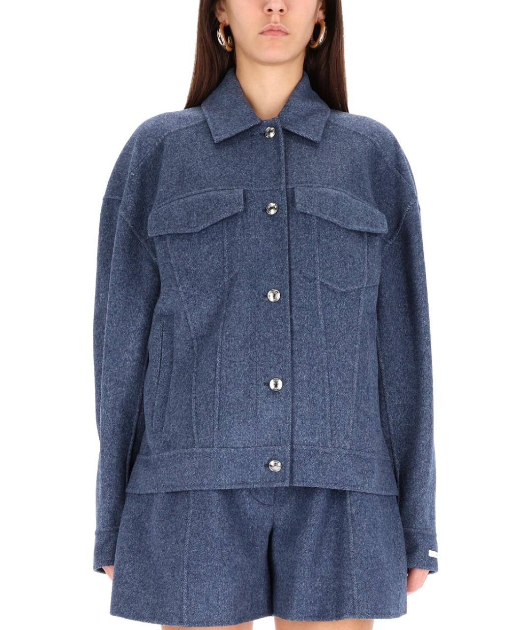 SPORTMAX Синяя шерстяная куртка, фото 1