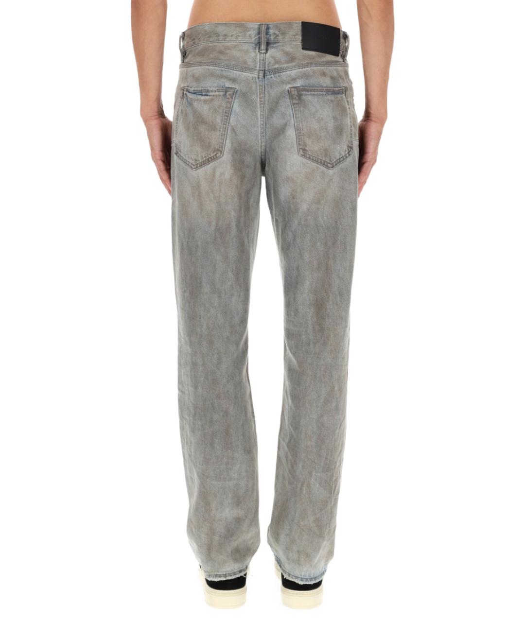 PURPLE Синие хлопковые прямые джинсы, фото 4