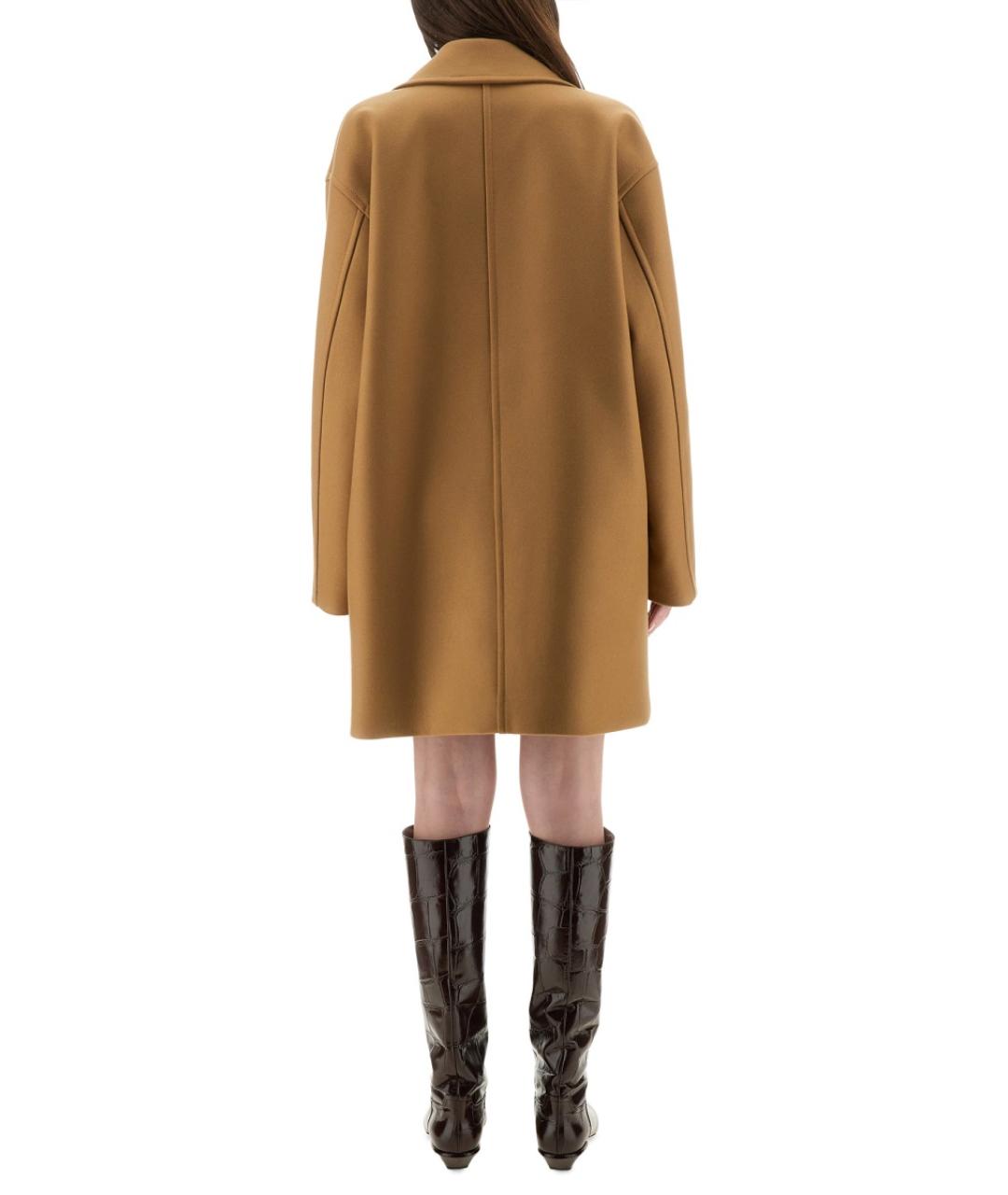 MOSCHINO Бежевое шерстяное пальто, фото 3