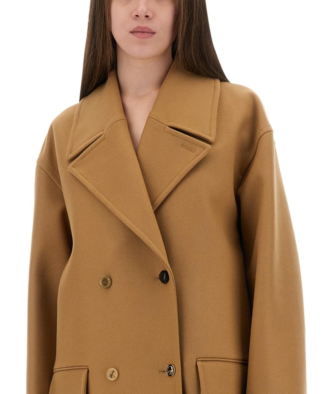 MOSCHINO Бежевое шерстяное пальто, фото 2