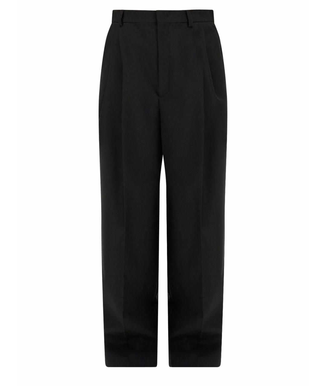 MOSCHINO Черные хлопковые прямые брюки, фото 1