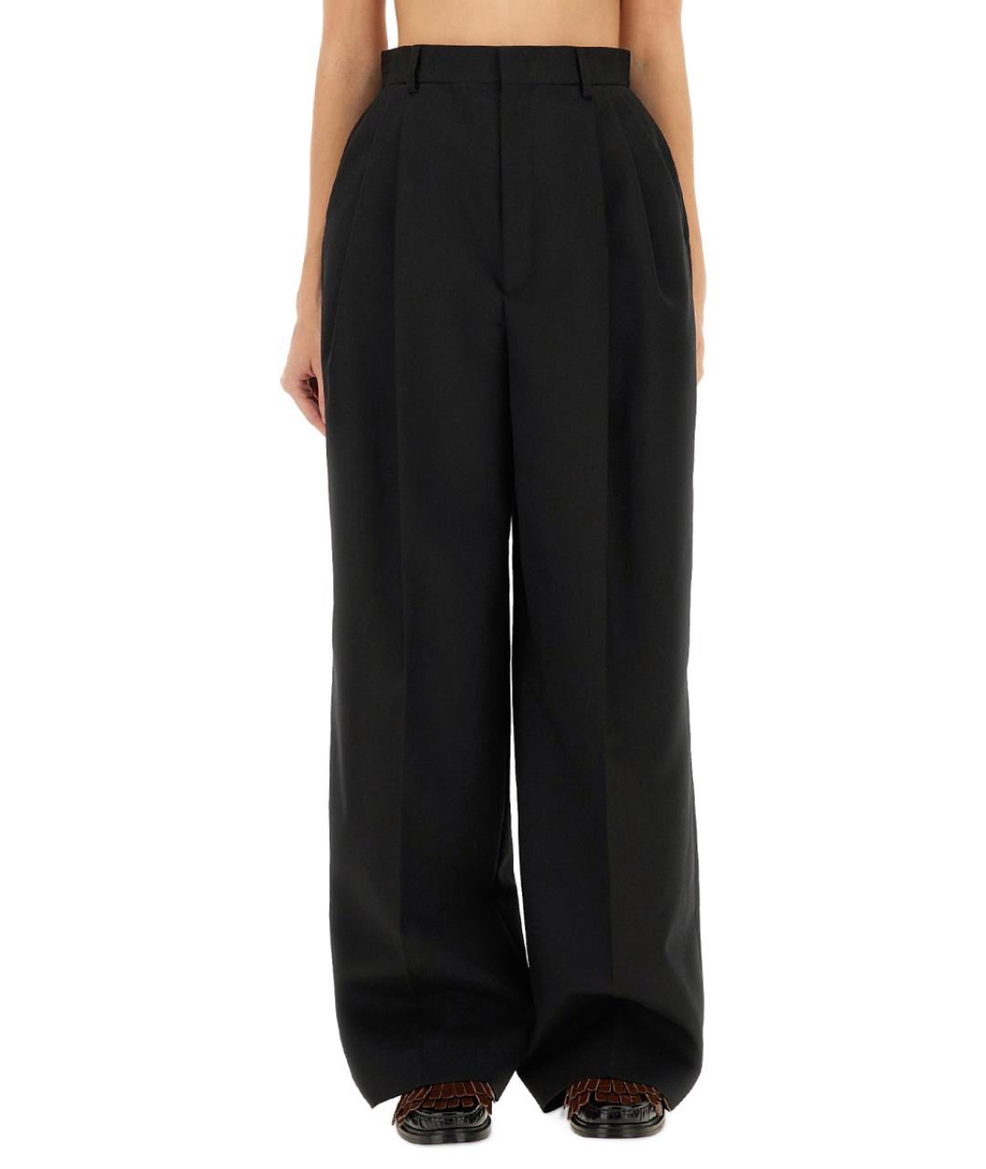 MOSCHINO Черные хлопковые прямые брюки, фото 4