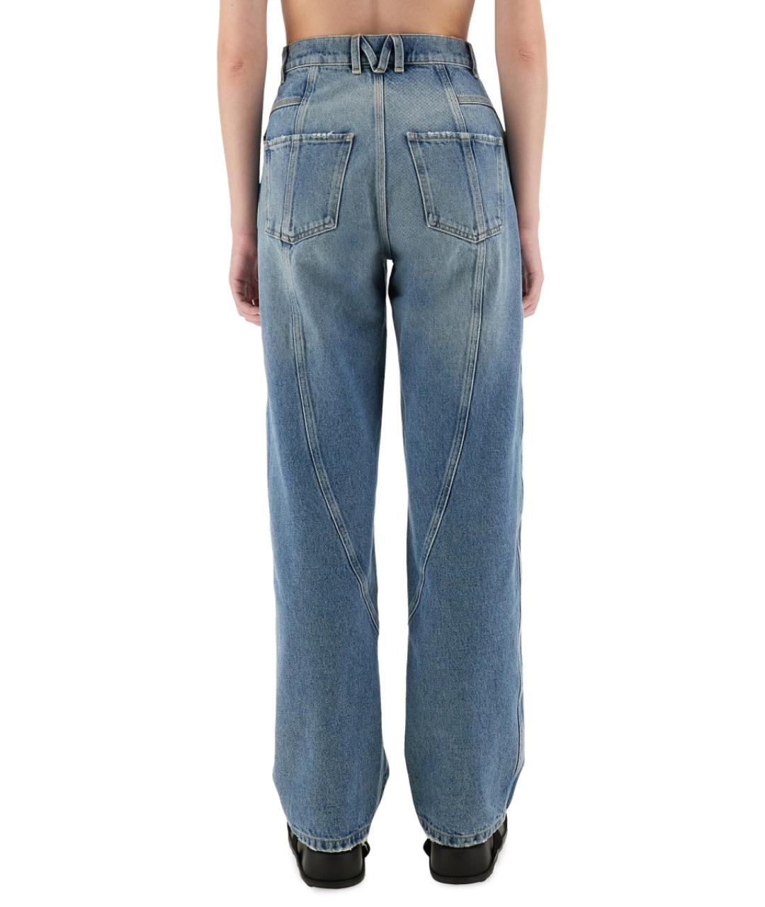 MOSCHINO Синие хлопковые прямые джинсы, фото 3