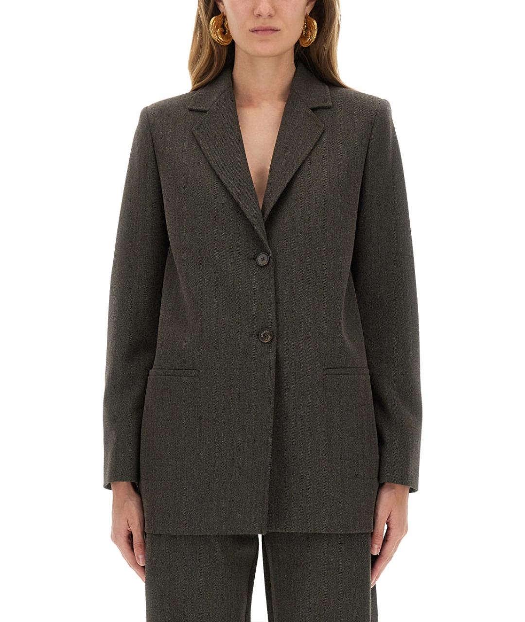 MOSCHINO JEANS Коричневый шерстяной жакет/пиджак, фото 5