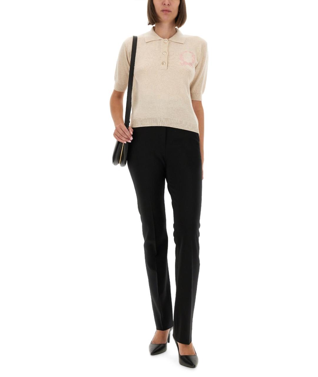 MOSCHINO Бежевый шерстяной джемпер / свитер, фото 2