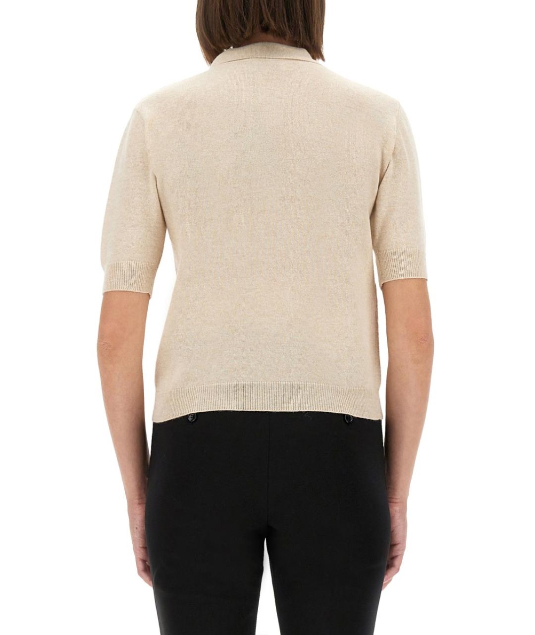 MOSCHINO Бежевый шерстяной джемпер / свитер, фото 3