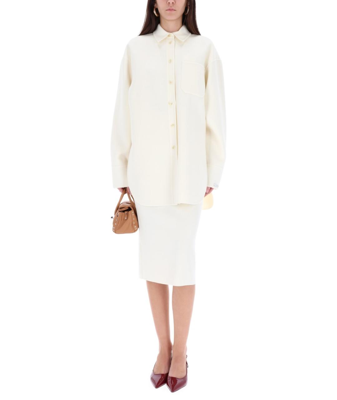 SPORTMAX Белая шерстяная рубашка, фото 2