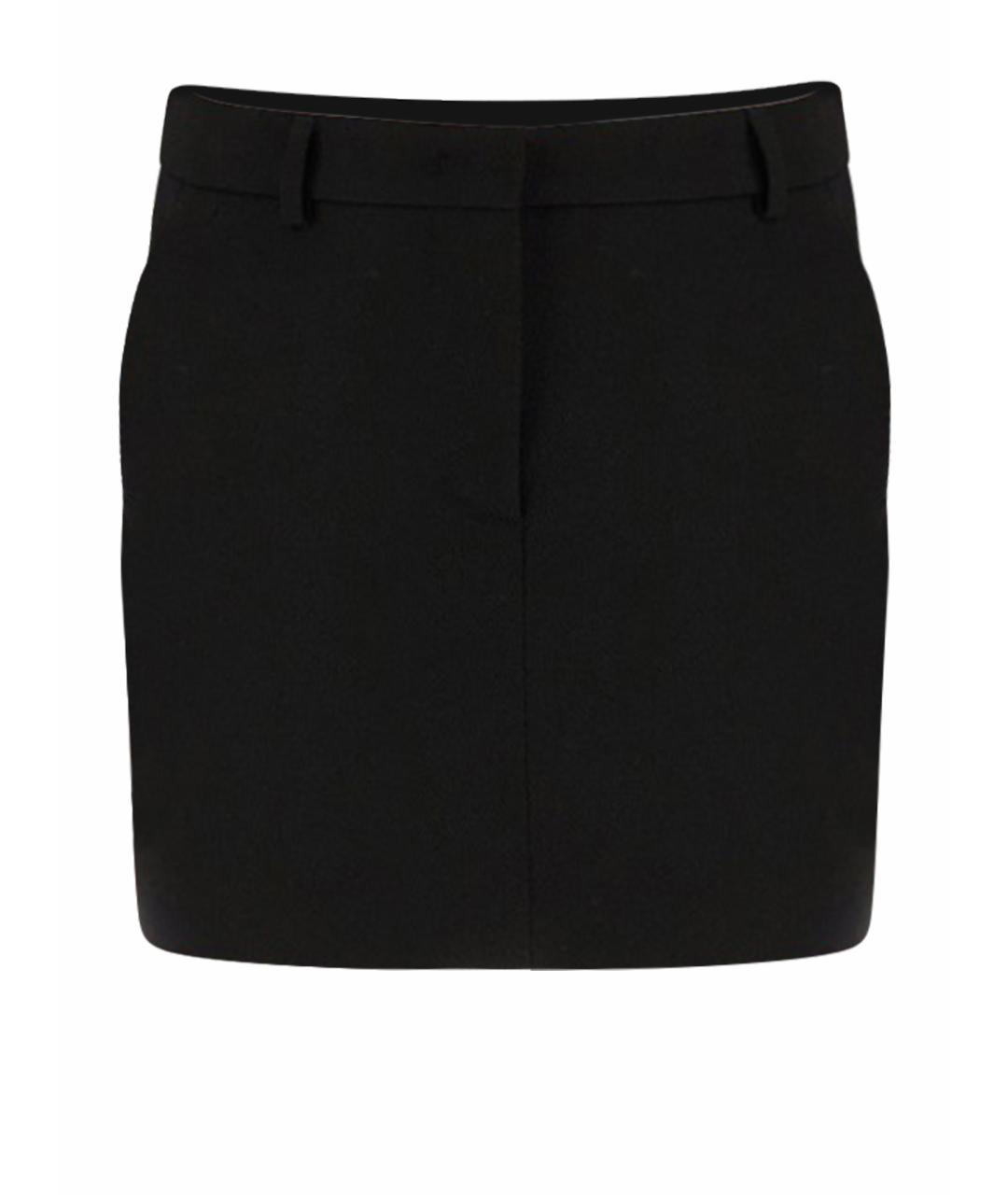 MOSCHINO JEANS Черная шерстяная юбка мини, фото 1