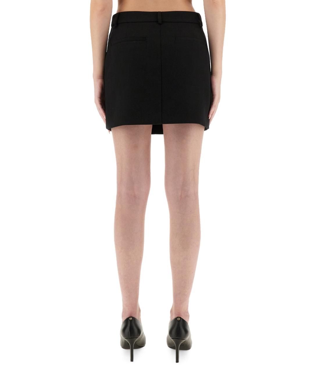 MOSCHINO JEANS Черная шерстяная юбка мини, фото 3