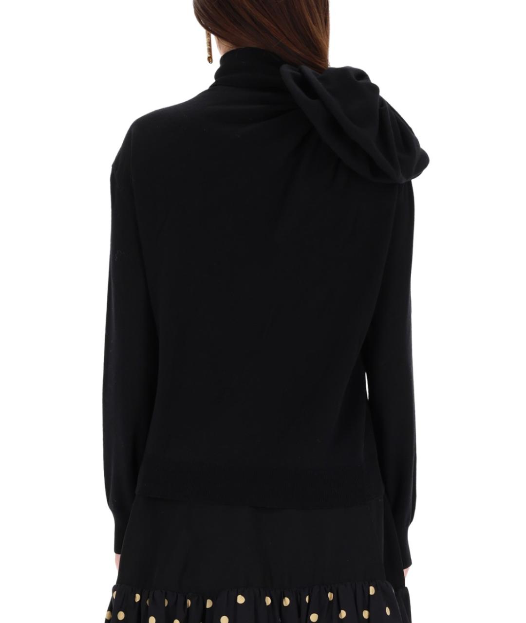 MOSCHINO Черный шерстяной джемпер / свитер, фото 3