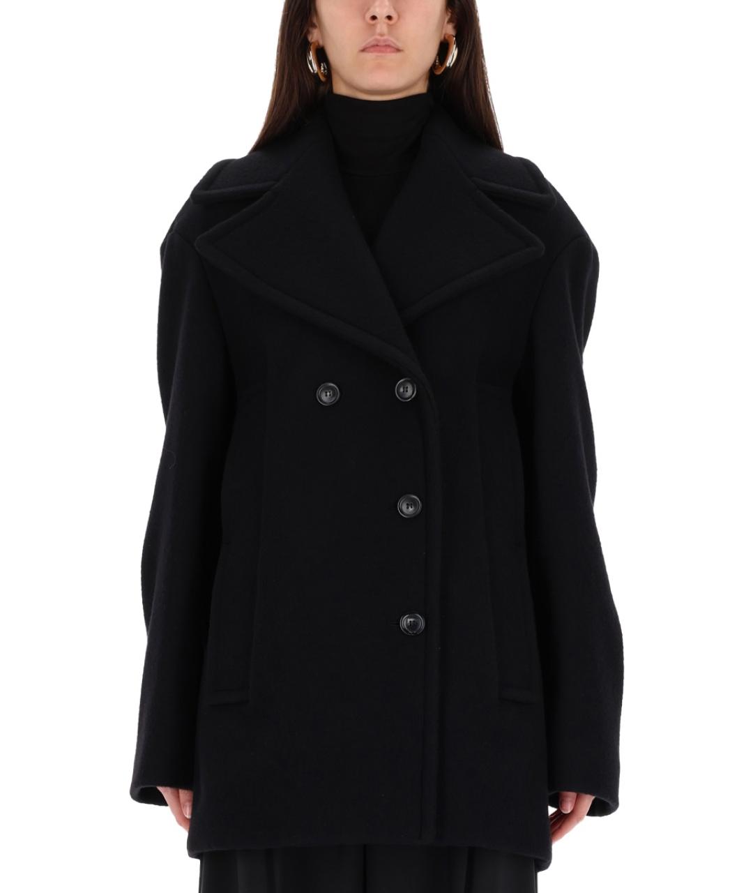 SPORTMAX Черное шерстяное пальто, фото 1