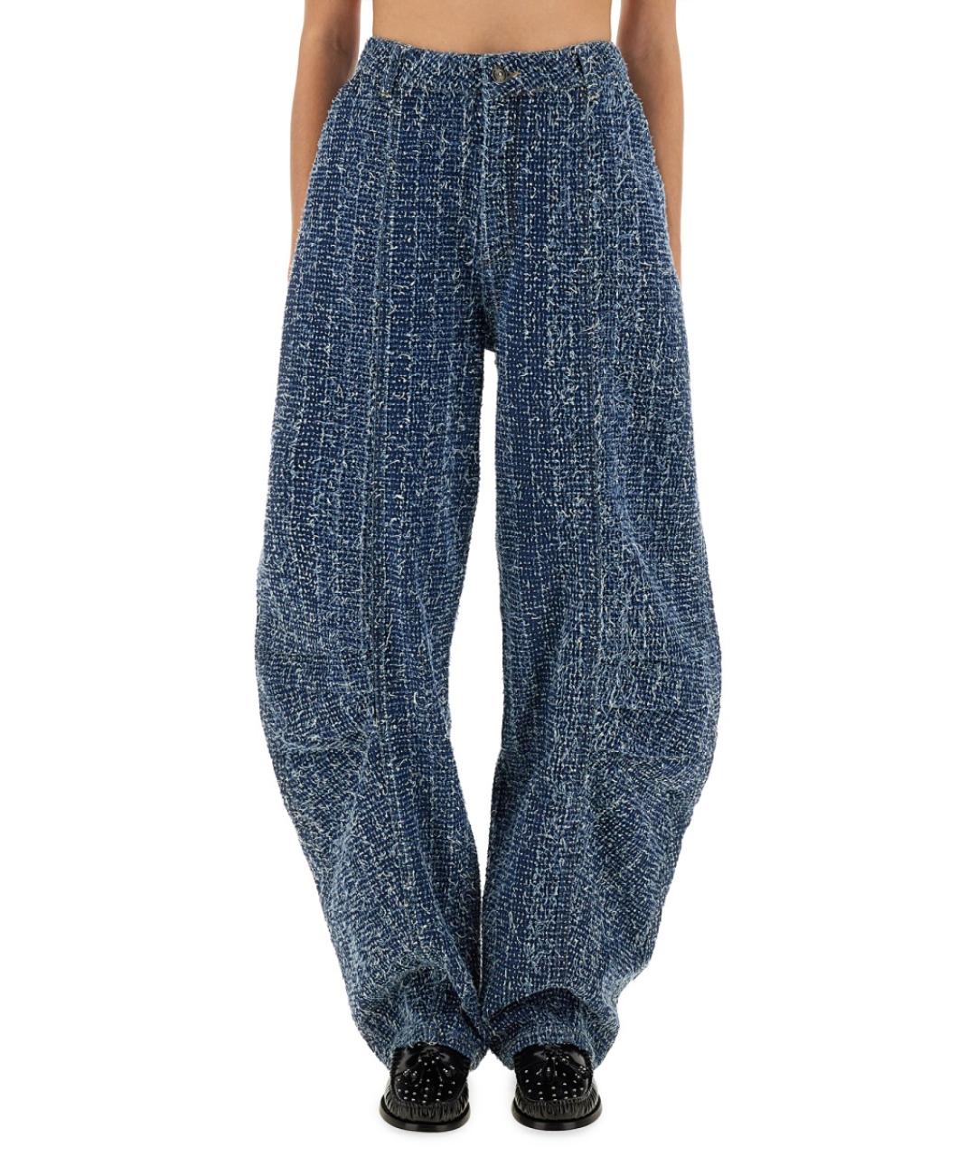 ROTATE Синие хлопковые джинсы клеш, фото 5