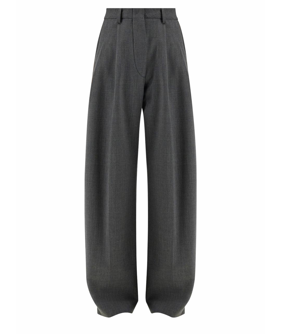 THELATEST Серые полиэстеровые прямые брюки, фото 1