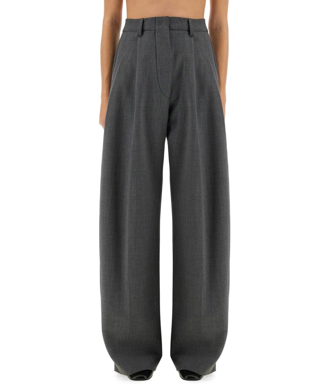 THELATEST Серые полиэстеровые прямые брюки, фото 5