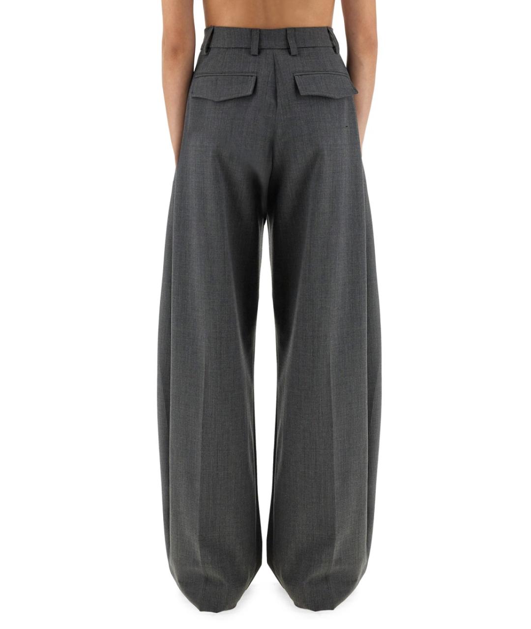 THELATEST Серые полиэстеровые прямые брюки, фото 4