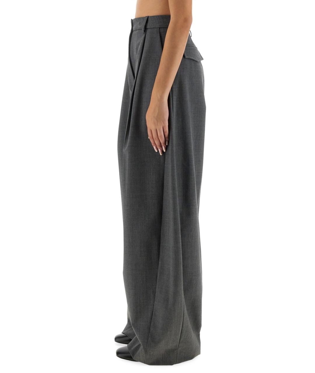 THELATEST Серые полиэстеровые прямые брюки, фото 3