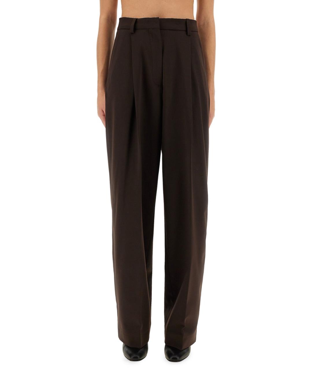 THELATEST Коричневые полиэстеровые прямые брюки, фото 5