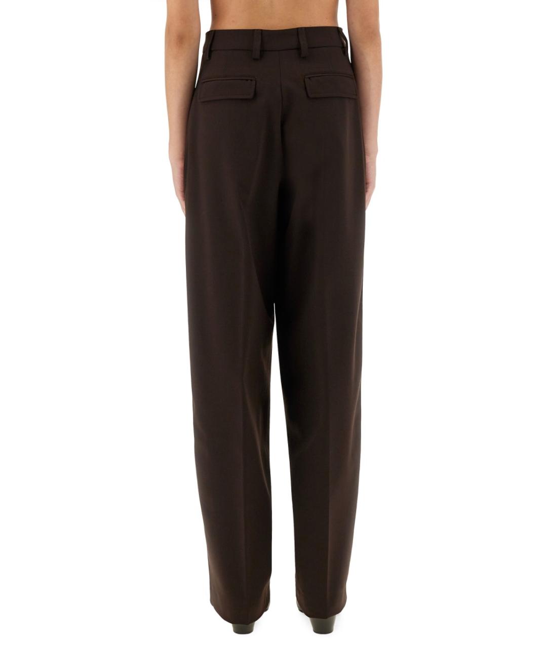 THELATEST Коричневые полиэстеровые прямые брюки, фото 4