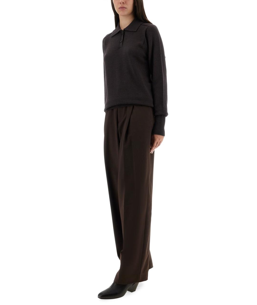 THELATEST Коричневые полиэстеровые прямые брюки, фото 2