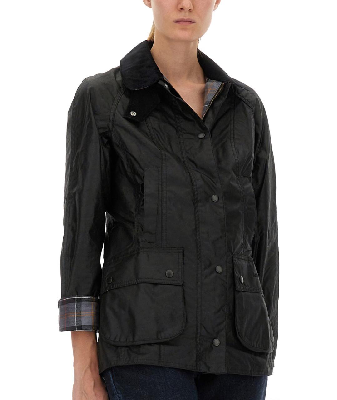 BARBOUR Черная хлопковая куртка, фото 4