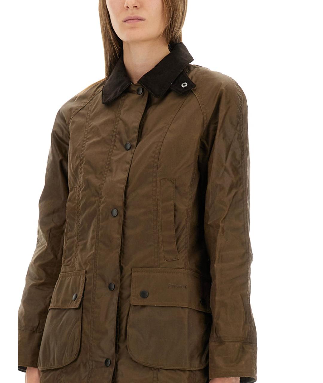BARBOUR Коричневая хлопковая куртка, фото 4