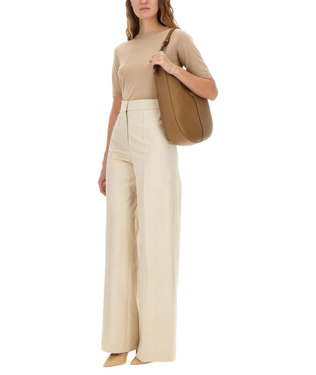 FABIANA FILIPPI Бежевая кашемировая футболка, фото 2