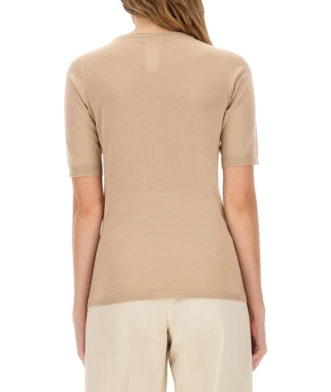 FABIANA FILIPPI Бежевая кашемировая футболка, фото 3