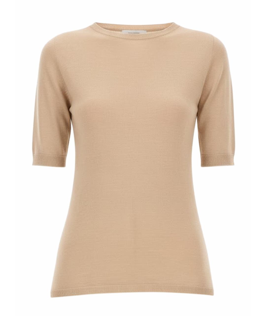 FABIANA FILIPPI Бежевая кашемировая футболка, фото 1