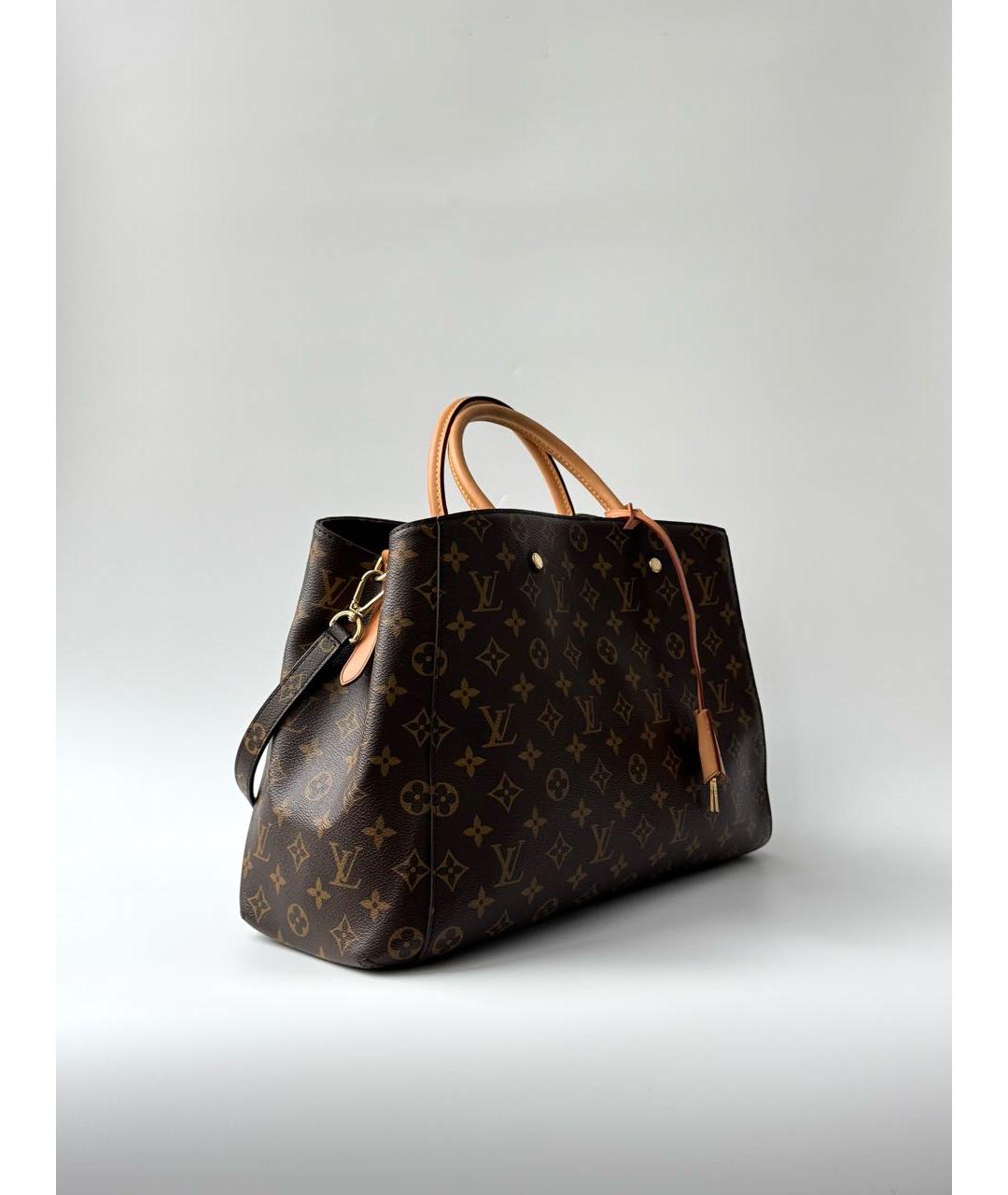 LOUIS VUITTON Коричневая сумка с короткими ручками, фото 2