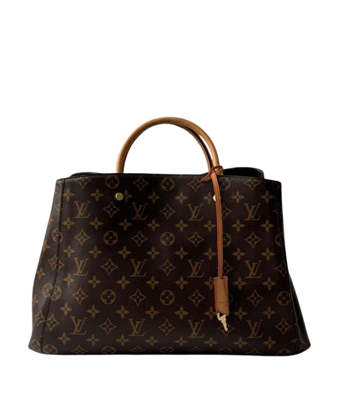 LOUIS VUITTON Коричневая сумка с короткими ручками, фото 1