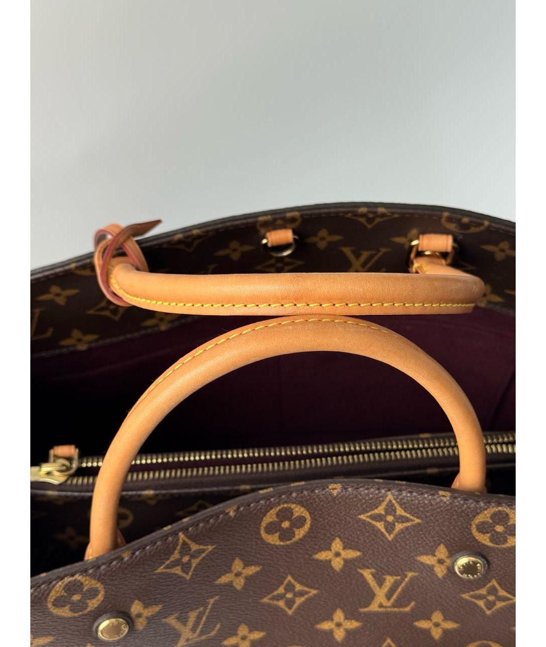 LOUIS VUITTON Коричневая сумка с короткими ручками, фото 7