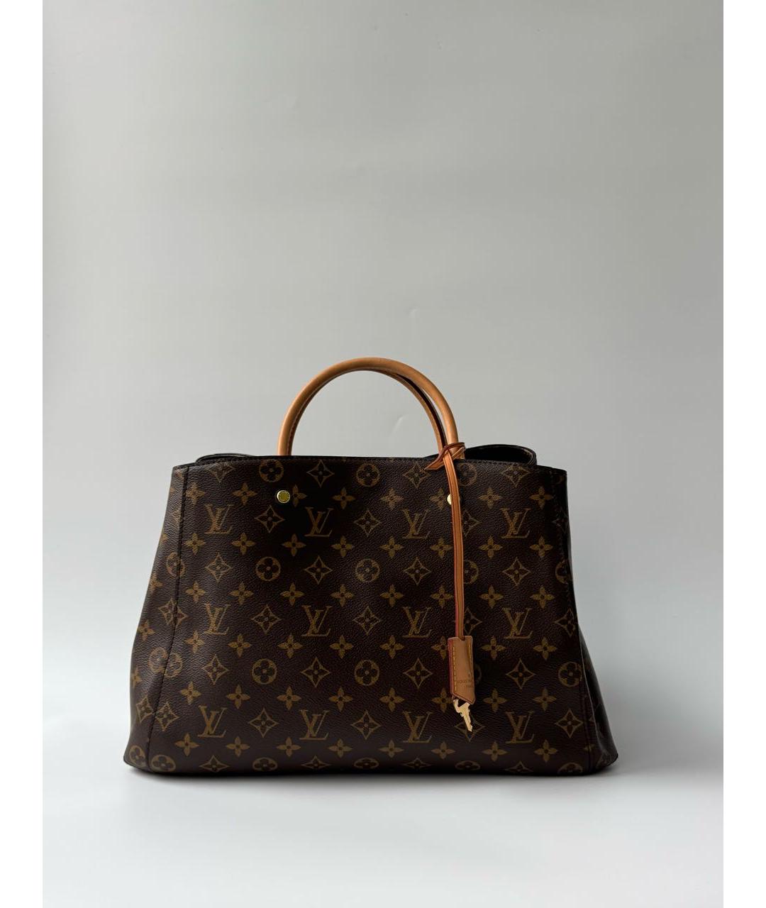 LOUIS VUITTON Коричневая сумка с короткими ручками, фото 9