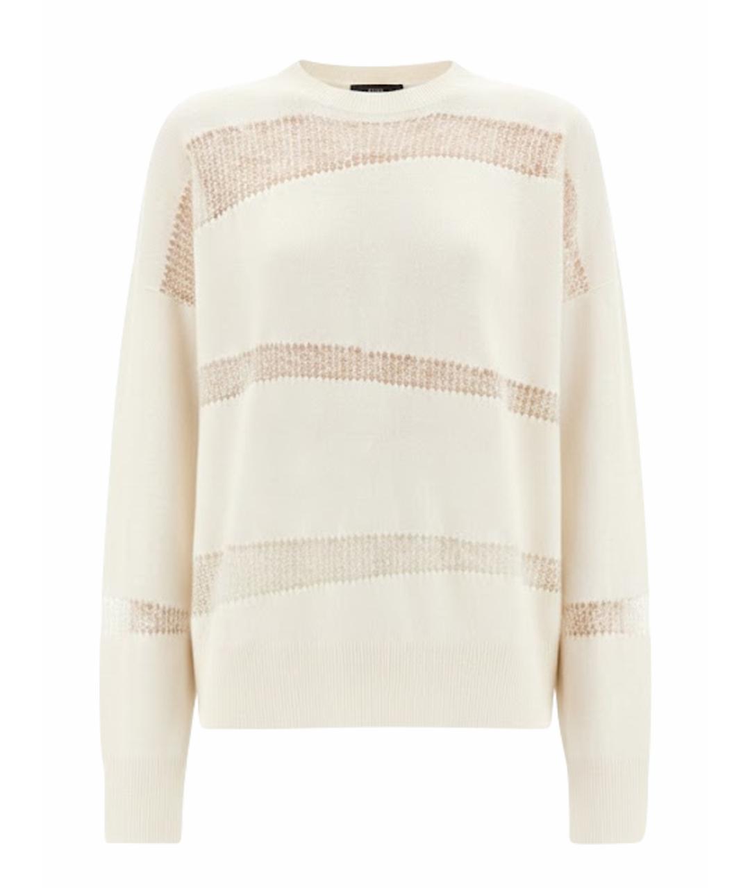 FABIANA FILIPPI Белый шерстяной джемпер / свитер, фото 1