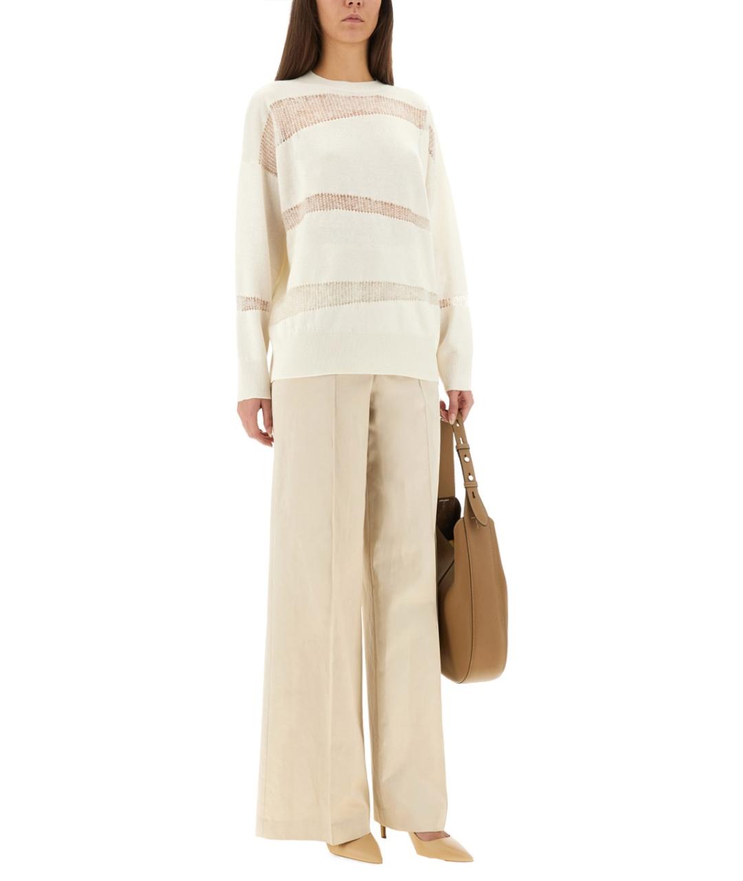 FABIANA FILIPPI Белый шерстяной джемпер / свитер, фото 2