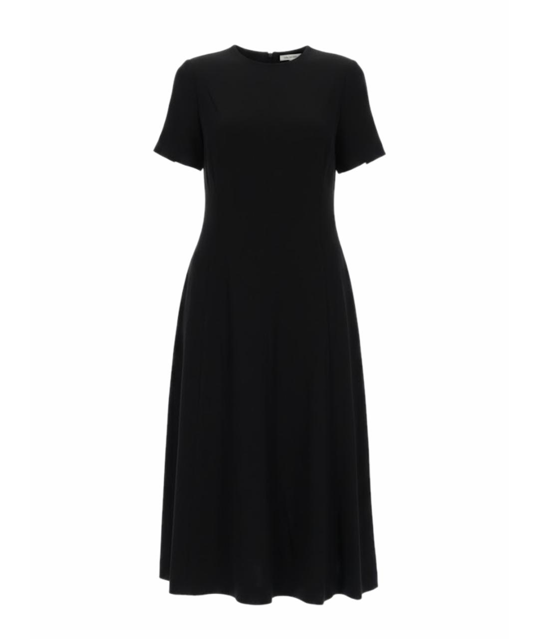 THEORY Черное полиэстеровое повседневное платье, фото 1