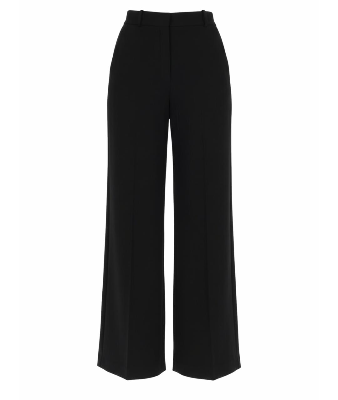 THEORY Черные вискозные прямые брюки, фото 1